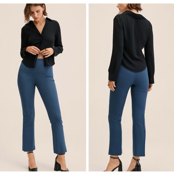 Mango Blue Pants - Picture 1 of 6